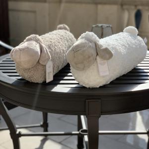 Charming Sheep Design Plush Bolster