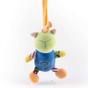 Colorful Patchwork Calf Plush Charm, Hanging Cow Stuffed Toy