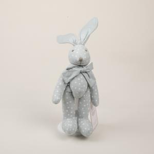 Cotton bunny with polka dots and scarf