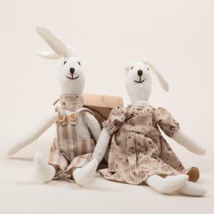 Floral & Striped Bunny Toys