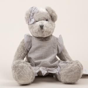 Grey plush couple bear