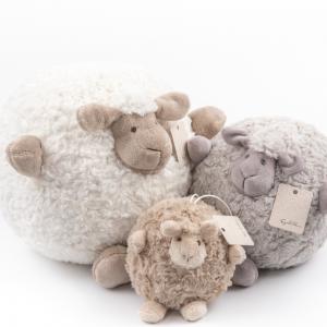 Multi-Color Sheep Plush, Soft & Cuddly Ball-Accent Sheep Stuffed Toy Series