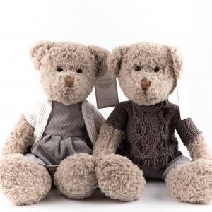 Soft Knitted Teddy Bear Stuffed Animals, Huggable Dressed Bear 