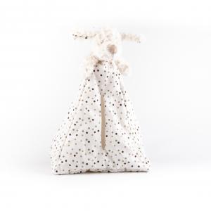 plush bunny (with a diaper bag)